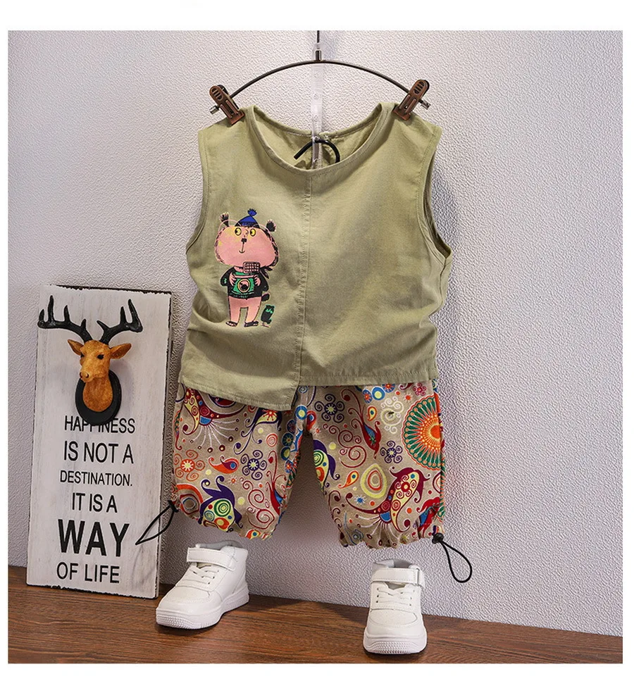 Boys Tracksuit Cotton Casual Children Outfits Kids Clothes Set Baby Boy/Girl Cartoon Vest + Shorts 2pcs Boys Set Summer Clothing
Boys Tracksuit Cotton Casual Children Outfits Kids Clothes Set Baby Boy/Girl Cartoon Vest + Shorts 2pcs Boys Set Summer Clothing