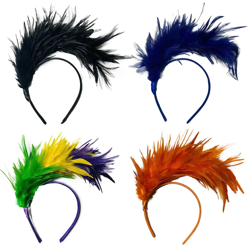 Vintage Colorful Feather Headpiece Flapper Ostrich Feather Fancy Headband Flapper Woman Headpiece Hair Accessories
Vintage Colorful Feather Headpiece Flapper Ostrich Feather Fancy Headband Flapper Woman Headpiece Hair Accessories