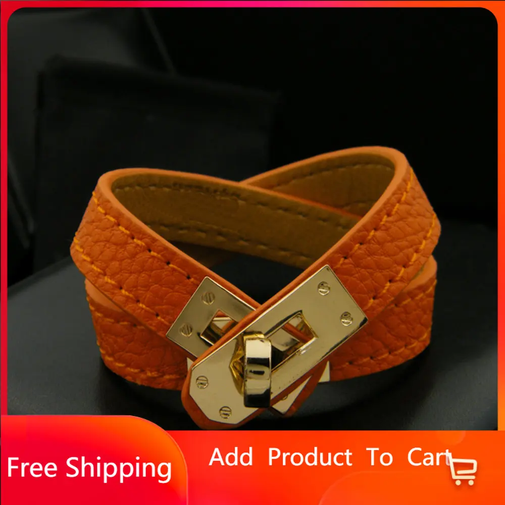 High Quality PU Leather Gold Color Bracelets Bangle For Women Fashion Luxury Multilayer Wrap Bracelet Female Jewelry
High Quality PU Leather Gold Color Bracelets Bangle For Women Fashion Luxury Multilayer Wrap Bracelet Female Jewelry