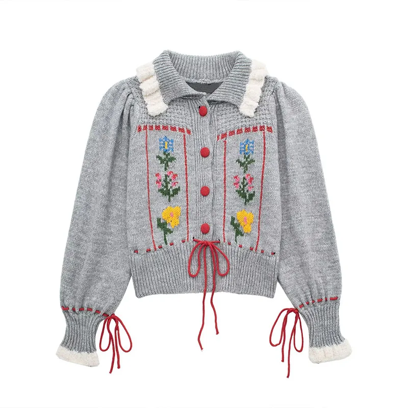2022 Autumn And Winter New Women's Doll Collar Jacquard Knitwear Jacket Short Sweater Set Head Drawstring Top 7468
2022 Autumn And Winter New Women's Doll Collar Jacquard Knitwear Jacket Short Sweater Set Head Drawstring Top 7468