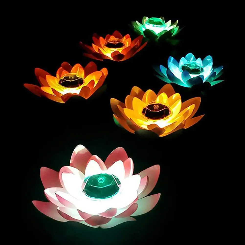 Solar Pool Light LED Flower Light Colorful Artificial Lotus Shape Floating Fountain Pond Garden Pool Solar Lamps LED Night Light
Solar Pool Light LED Flower Light Colorful Artificial Lotus Shape Floating Fountain Pond Garden Pool Solar Lamps LED Night Light