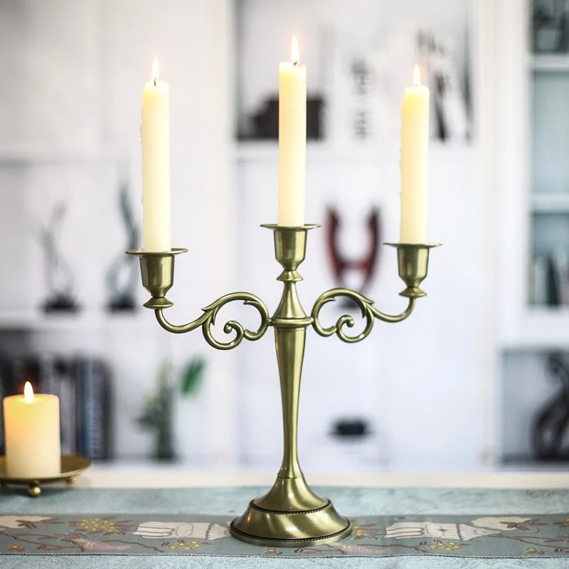 Classic Candelabra for Stick Candles Retro Home Decor Metal Candle Holders Metallic Candlesticks Table Decoration Candle Stand 
Classic Candelabra for Stick Candles Retro Home Decor Metal Candle Holders Metallic Candlesticks Table Decoration Candle Stand