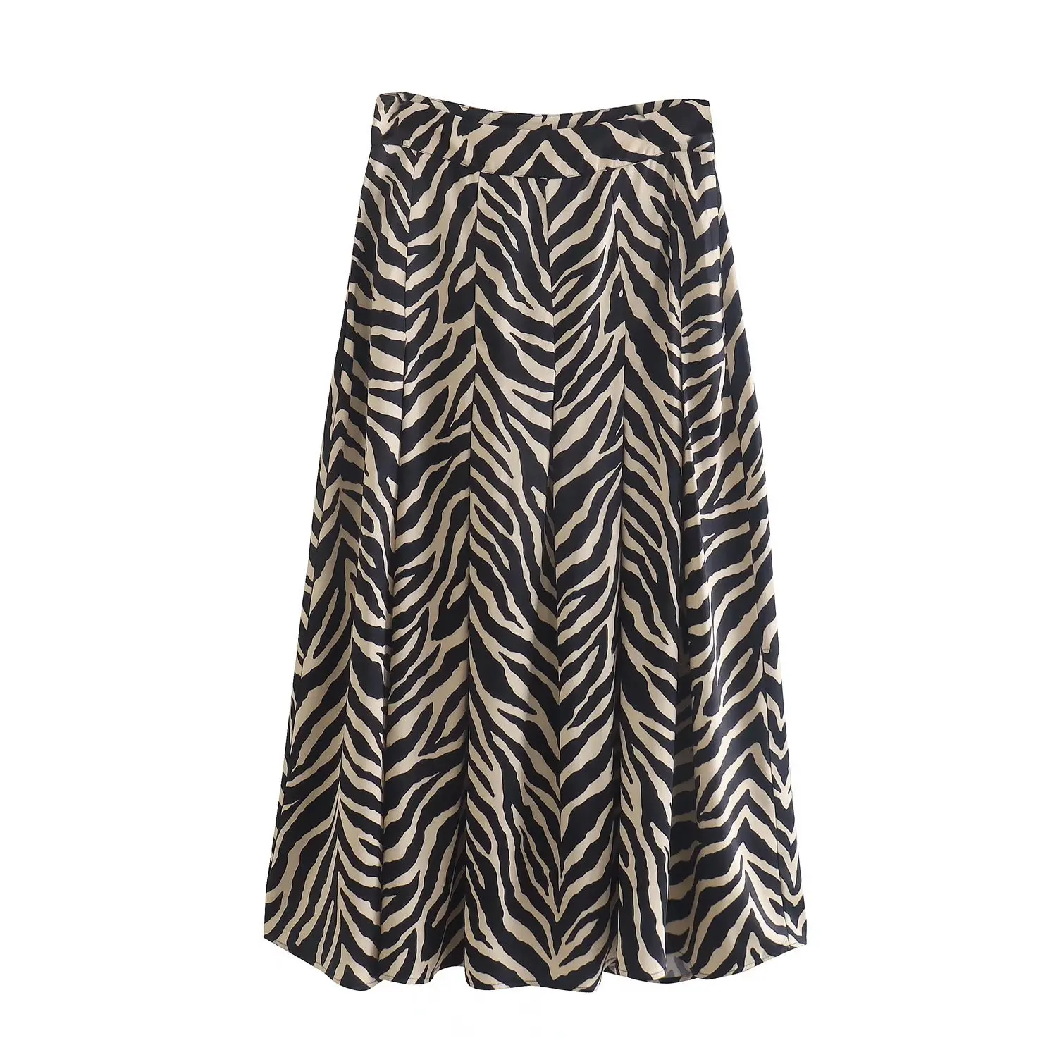 Za Spring Women's New British Style High Waist Drape Animal Print Skirt 
Za Spring Women's New British Style High Waist Drape Animal Print Skirt