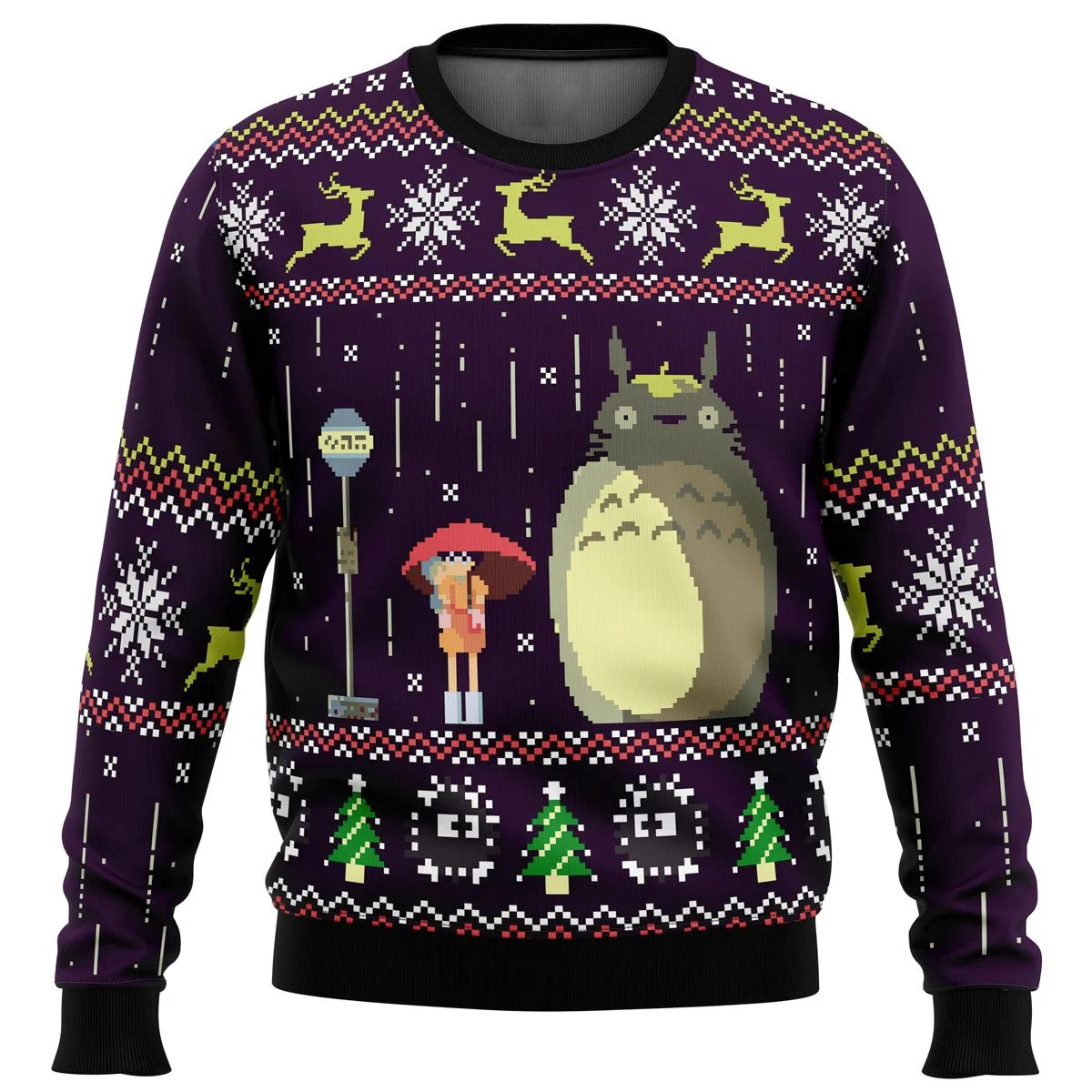 No Face and Soot Sprites Spirited Away Studio Ghibli Ugly Christmas Sweater Christmas Sweater gift Santa Claus pullover men 3D S
No Face and Soot Sprites Spirited Away Studio Ghibli Ugly Christmas Sweater Christmas Sweater gift Santa Claus pullover men 3D S