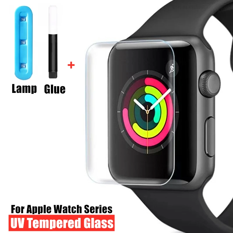 UV Tempered Glass for Apple Watch 7 6 SE 5 4 45MM 41MM 40MM 44MM Screen Protector for IWatch 3 2 1 38MM 42MM Protective Film
UV Tempered Glass for Apple Watch 7 6 SE 5 4 45MM 41MM 40MM 44MM Screen Protector for IWatch 3 2 1 38MM 42MM Protective Film
