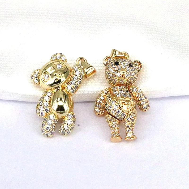 5Pcs 18K Gold Plated Micro Pave Zircon Cute Animal Bear Charms For DIY Women's Luxury Jewelry Making Accessory
5Pcs 18K Gold Plated Micro Pave Zircon Cute Animal Bear Charms For DIY Women's Luxury Jewelry Making Accessory