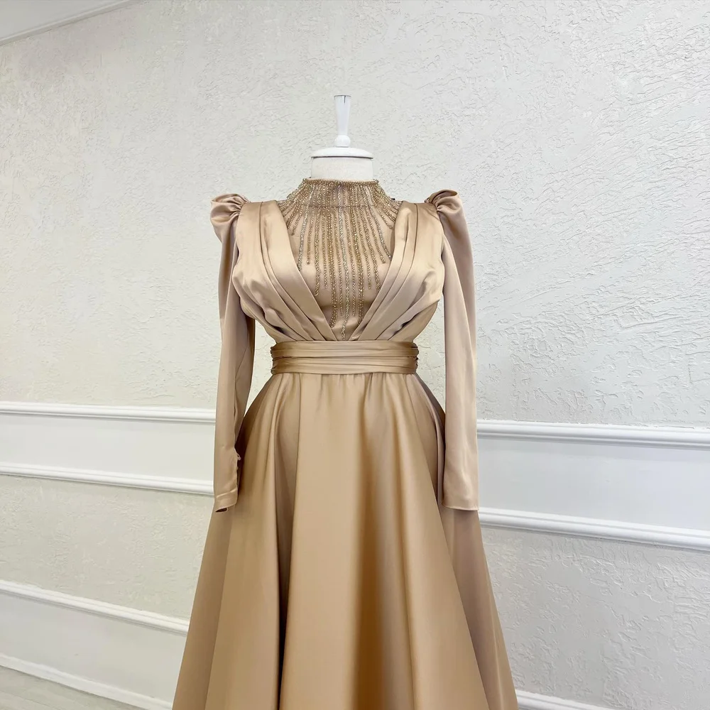 Cenove Elegant A-Line Prom Dress Champagne Black Arabic New Formal Dress With Long Sleeve Beaded for Women Evening Party 2023
Cenove Elegant A-Line Prom Dress Champagne Black Arabic New Formal Dress With Long Sleeve Beaded for Women Evening Party 2023