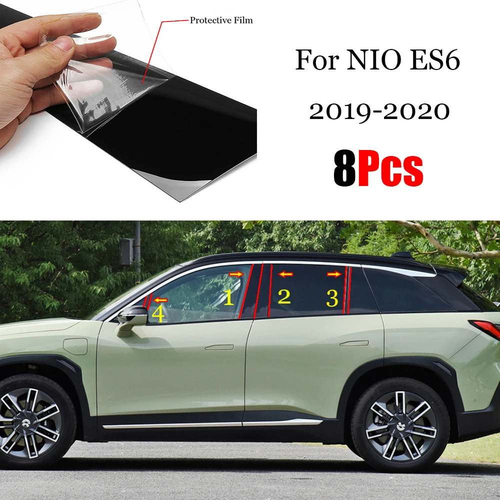 8pcs Car Black Mirror Middle Column PC Window Trim B C Pillar Strip Sticker Accessories For NIO ES6 2019 2020
8pcs Car Black Mirror Middle Column PC Window Trim B C Pillar Strip Sticker Accessories For NIO ES6 2019 2020