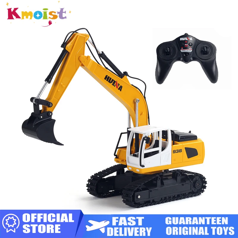 

Huina 1516 Remote Control Excavator Truck 2.4GHZ 6CH Excavation Simulation RC Car Engineering Vehicle Children's Toys for Boys