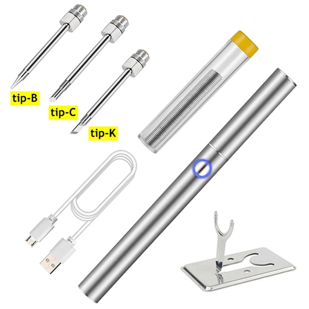 USB 5V 8W Wireless Soldering Iron Pen Kit With Led Indicator Repair Soldering Iron Tool USB Rechargeable Electric Soldering Iron
USB 5V 8W Wireless Soldering Iron Pen Kit With Led Indicator Repair Soldering Iron Tool USB Rechargeable Electric Soldering Iron