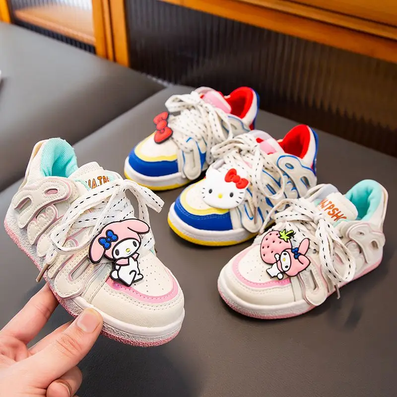 Sanrios Anime Kawaii My Melody Hellokittys Girls Sneakers Spring Children Soft Sole Antiskid Letter Cricket Shoes Birthday Gift
Sanrios Anime Kawaii My Melody Hellokittys Girls Sneakers Spring Children Soft Sole Antiskid Letter Cricket Shoes Birthday Gift