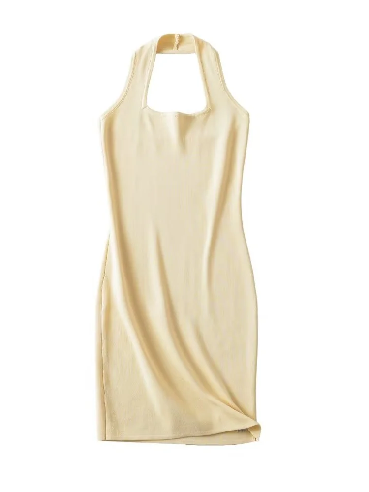 MESTTRAF Women 2023 Fashion Halter Collar Backless Knitted Midi Dress Vintage Sleeveless Basic Bodycon Sexy Dresses Vestidos
MESTTRAF Women 2023 Fashion Halter Collar Backless Knitted Midi Dress Vintage Sleeveless Basic Bodycon Sexy Dresses Vestidos