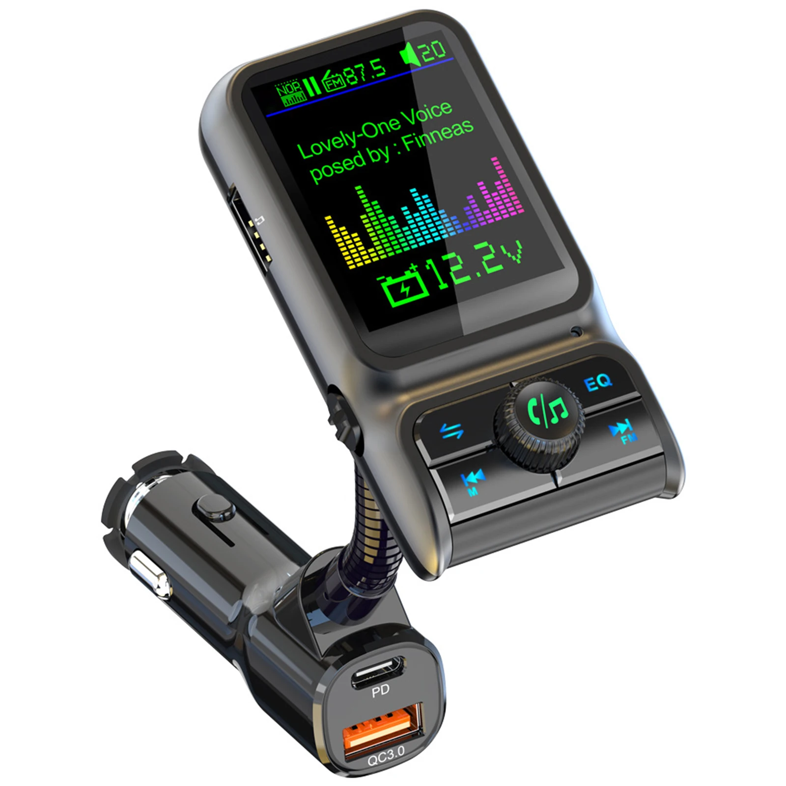 Car FM Transmitter Bluetooth-compatible 5.0 Radio Adapter MP3 Modulator Player Handsfree Audio Receiver Car Charger Adapter
Car FM Transmitter Bluetooth-compatible 5.0 Radio Adapter MP3 Modulator Player Handsfree Audio Receiver Car Charger Adapter