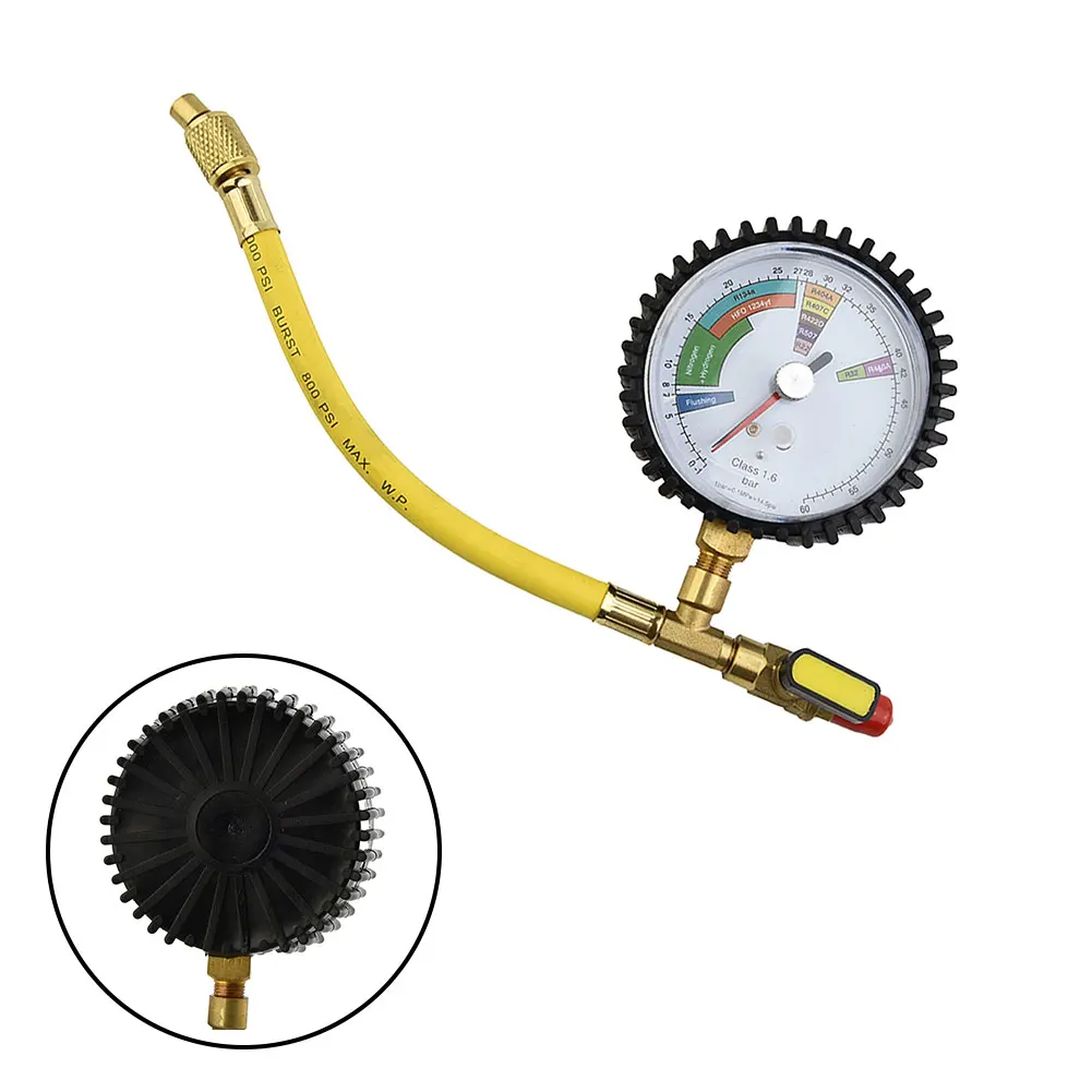 Nitrogen Pressure Tester Gauge Air Conditioning Refrigeration Cold Test Table Pressure Gauge For R134a R22 R407C R410A
Nitrogen Pressure Tester Gauge Air Conditioning Refrigeration Cold Test Table Pressure Gauge For R134a R22 R407C R410A