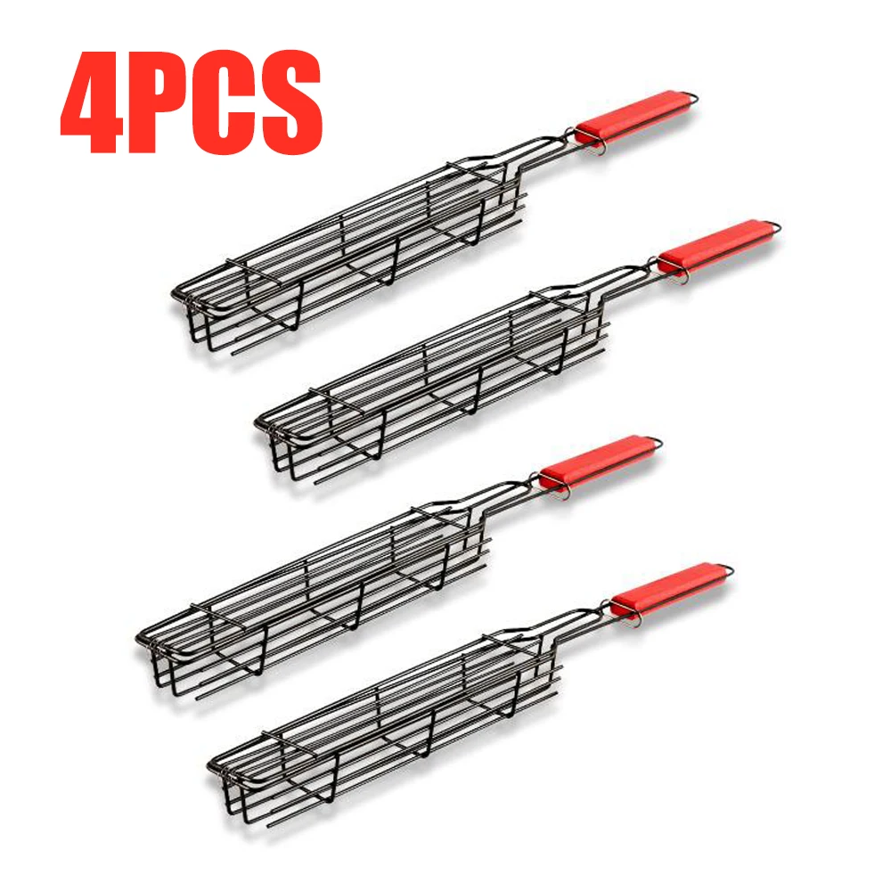 4PCS Stainless Steel Grilling Basket Wooden Handle BBQ Basket Rustproof Portable Outdoor Grill Cage For Steak Chops Vegetable
4PCS Stainless Steel Grilling Basket Wooden Handle BBQ Basket Rustproof Portable Outdoor Grill Cage For Steak Chops Vegetable