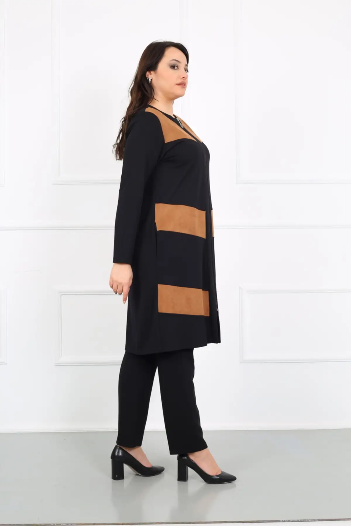 Women's Cardigan Black Plus Size Zipper Detailed With Suede Detail Casual Knitted Quality Fashion Sweaters Loose Jumper
Women's Cardigan Black Plus Size Zipper Detailed With Suede Detail Casual Knitted Quality Fashion Sweaters Loose Jumper