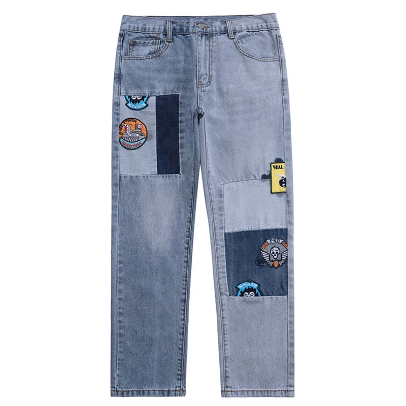Patchwork Baggy Denim Jeans Pants Embroidery Harajuku Streetwear Fashion Black Denim Pants Men 2022 Hip Hop Blue Jeans Trousers
Patchwork Baggy Denim Jeans Pants Embroidery Harajuku Streetwear Fashion Black Denim Pants Men 2022 Hip Hop Blue Jeans Trousers