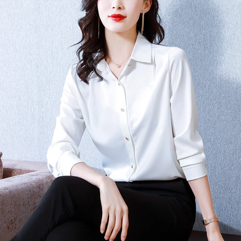 Женская винтажная шифоновая рубашка-поло с длинным рукавом-фонариком 
Женская винтажная шифоновая рубашка-поло с длинным рукавом-фонариком