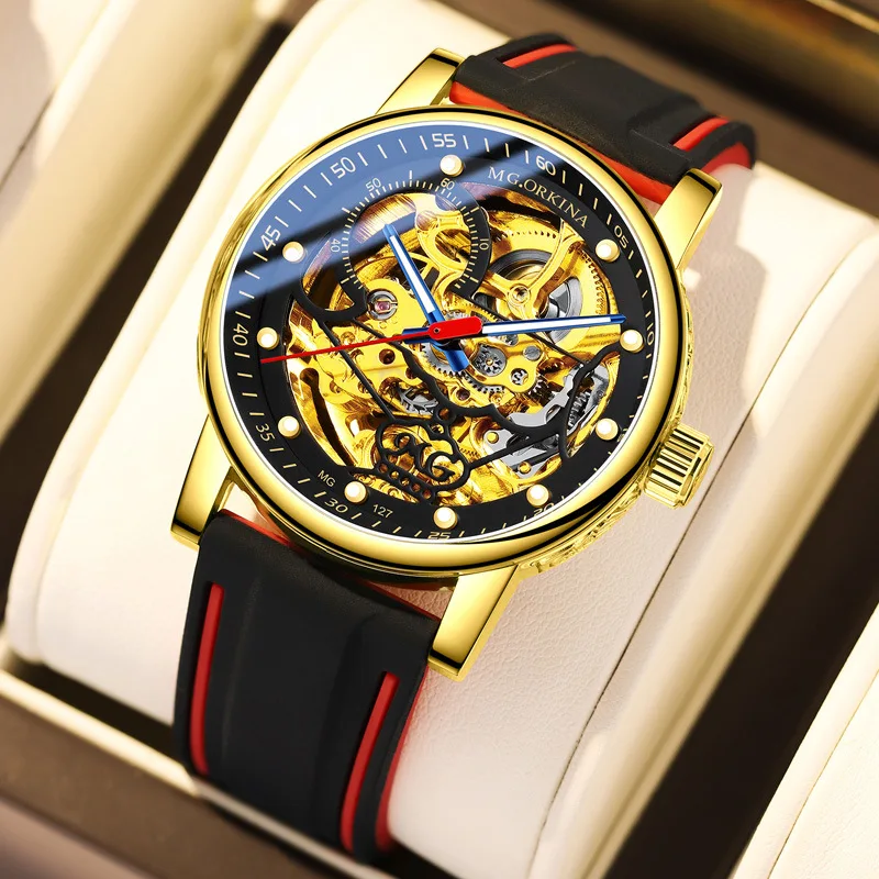 Men's Watches Fully Automatic Mechanical Watches 2.5D Blue Light Hollow Out Fashion Men's Watches Wholesale
Men's Watches Fully Automatic Mechanical Watches 2.5D Blue Light Hollow Out Fashion Men's Watches Wholesale