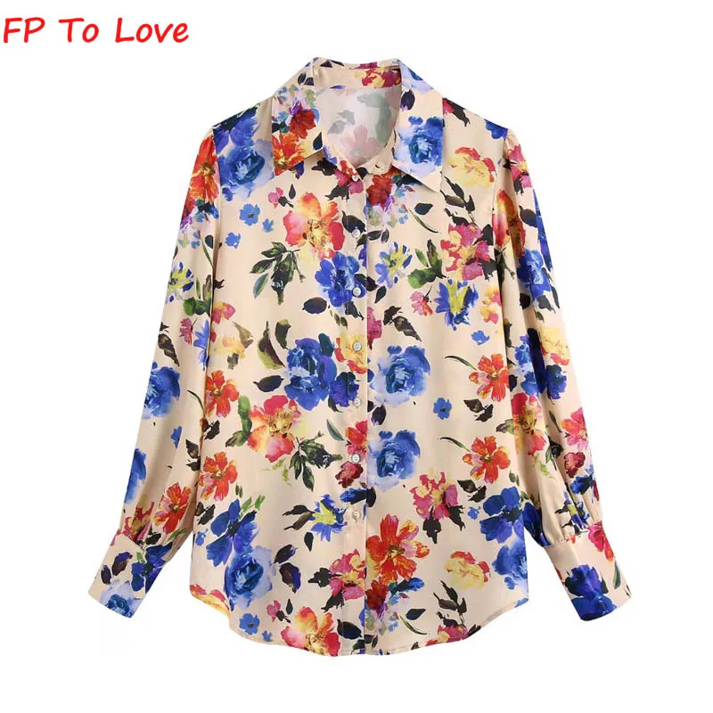 Женская рубашка с цветочным принтом FP To Love, Весенняя тонкая однобортная Свободная рубашка с длинными рукавами и отложным воротником, 2022
Женская рубашка с цветочным принтом FP To Love, Весенняя тонкая однобортная Свободная рубашка с длинными рукавами и отложным воротником, 2022