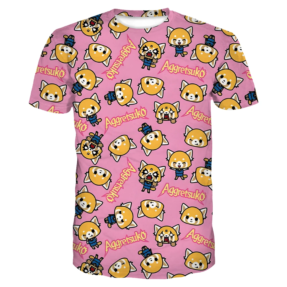 Aggretsuko Retsuko 3D Print T-shirts Short Sleeve Cartoon Summer Tee-shirt Anime Kawaii Graphic Printing Tshirts Cute Clothing
Aggretsuko Retsuko 3D Print T-shirts Short Sleeve Cartoon Summer Tee-shirt Anime Kawaii Graphic Printing Tshirts Cute Clothing