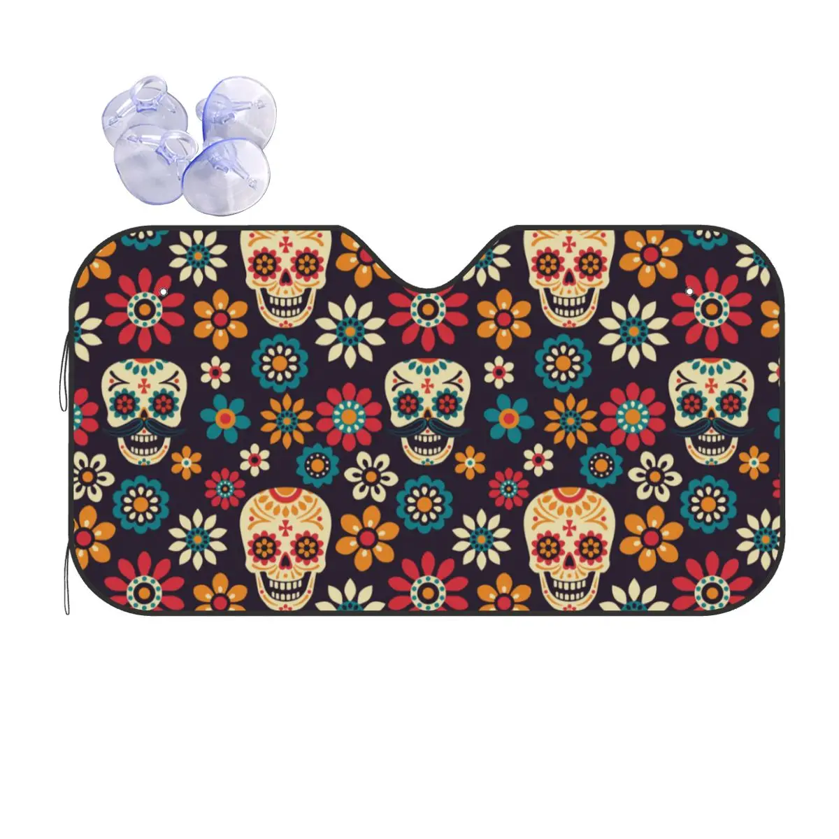 Day Of The Dead Halloween Polyester Windshield Sunshade Sugar Skull Flower Foils Car Window Windscreen Cover UV Protector
Day Of The Dead Halloween Polyester Windshield Sunshade Sugar Skull Flower Foils Car Window Windscreen Cover UV Protector