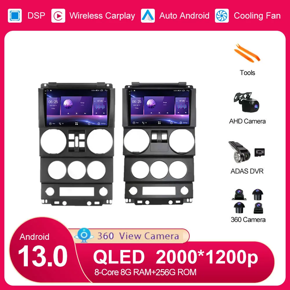 Android 13 для Jeep Wrangler Unlimited 3 JK 2008 - 2010 360 камера Автомобильный GPS Navi головное устройство радио авто 4G LTE WiFi DVD
Android 13 для Jeep Wrangler Unlimited 3 JK 2008 - 2010 360 камера Автомобильный GPS Navi головное устройство радио авто 4G LTE WiFi DVD