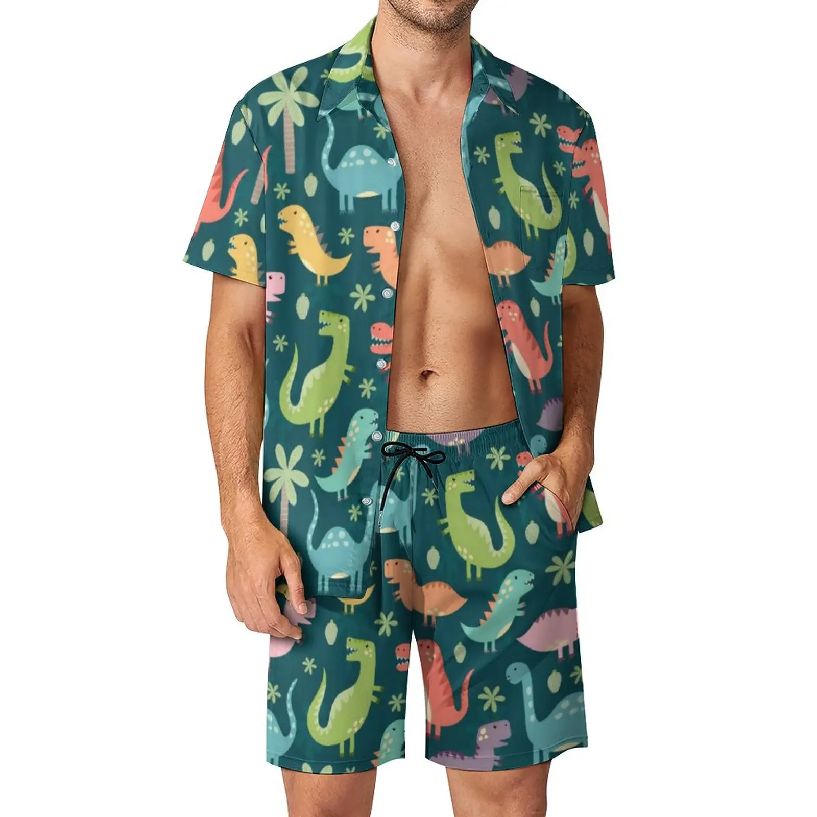 Cute Colorful Dinosaurs Men Sets Tyrannosaurus Rex Dinosaur Casual Shorts Funny Beachwear Shirt Set Short-Sleeved Oversize Suit
Cute Colorful Dinosaurs Men Sets Tyrannosaurus Rex Dinosaur Casual Shorts Funny Beachwear Shirt Set Short-Sleeved Oversize Suit