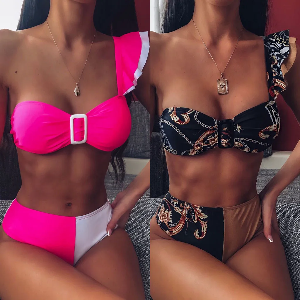 Купальник-бикини женский с чашками пуш-ап и воланом, без подкладки
Купальник-бикини женский с чашками пуш-ап и воланом, без подкладки