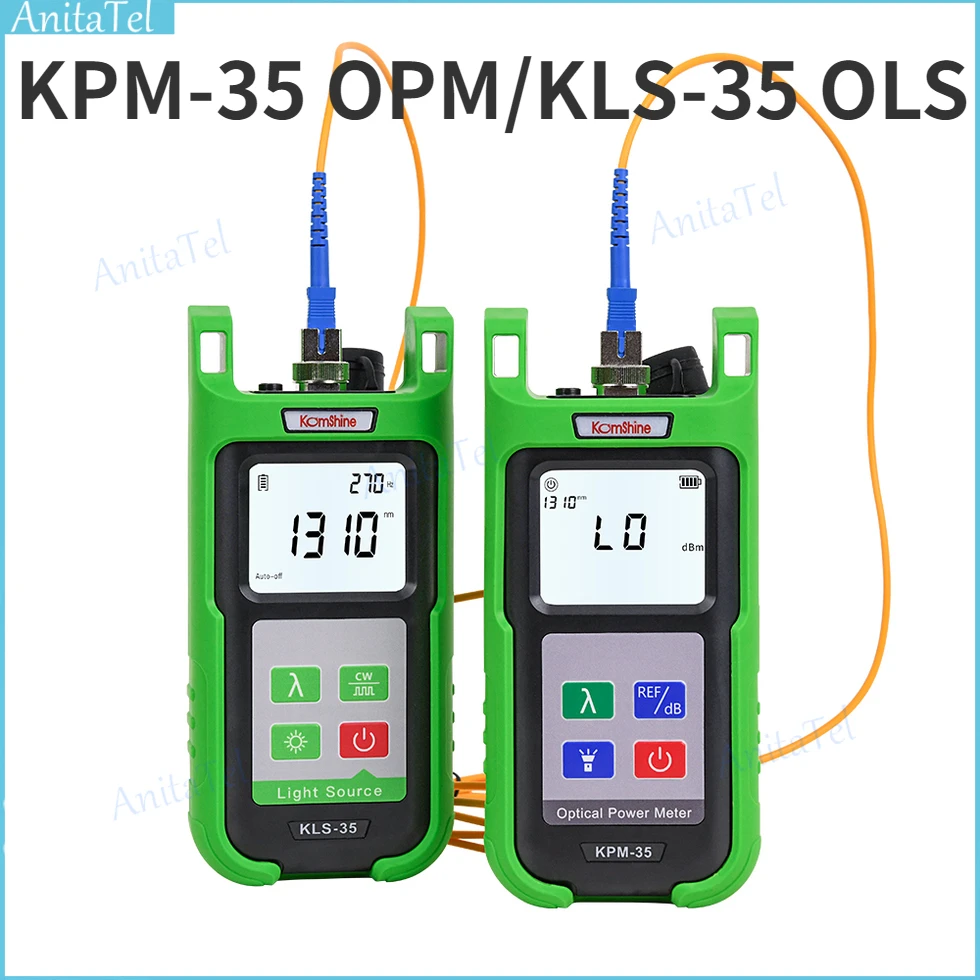 KomShine KPM-35 OPM Fiber Optical Power Meter FTTH Fiber Cable Tester Single-mode Fiber Optic Light Source KLS-35 OLS Test Tool
KomShine KPM-35 OPM Fiber Optical Power Meter FTTH Fiber Cable Tester Single-mode Fiber Optic Light Source KLS-35 OLS Test Tool
