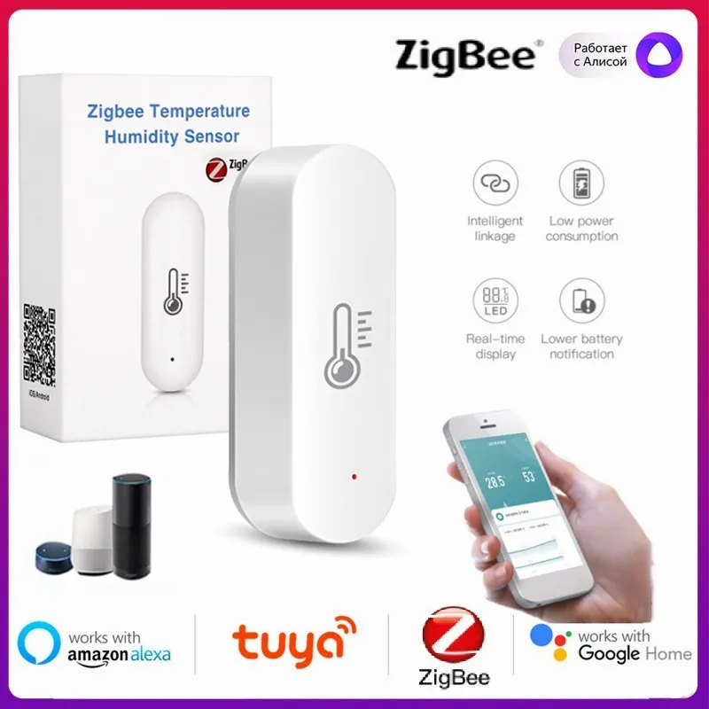 New Tuya ZigBee Smart Temperature And Humidity Sensor Battery Powered ZigBee Smart Home Security Works With Alexa Google Home
New Tuya ZigBee Smart Temperature And Humidity Sensor Battery Powered ZigBee Smart Home Security Works With Alexa Google Home