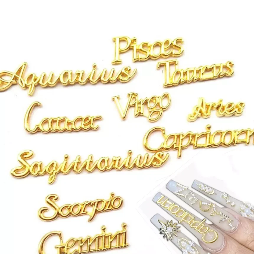 NEW Nail Art Charm 3D Alloy Gold Constellation Letters Shape Crystal Rhinestone Press On Tips Decoration
NEW Nail Art Charm 3D Alloy Gold Constellation Letters Shape Crystal Rhinestone Press On Tips Decoration