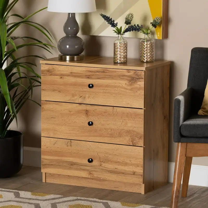 Decon and Contemporary Oak Finished Wood 3-Drawer Storage Chest Closet organizer Organizers storage Home Jewelry organizer Dra
Decon and Contemporary Oak Finished Wood 3-Drawer Storage Chest Closet organizer Organizers storage Home Jewelry organizer Dra