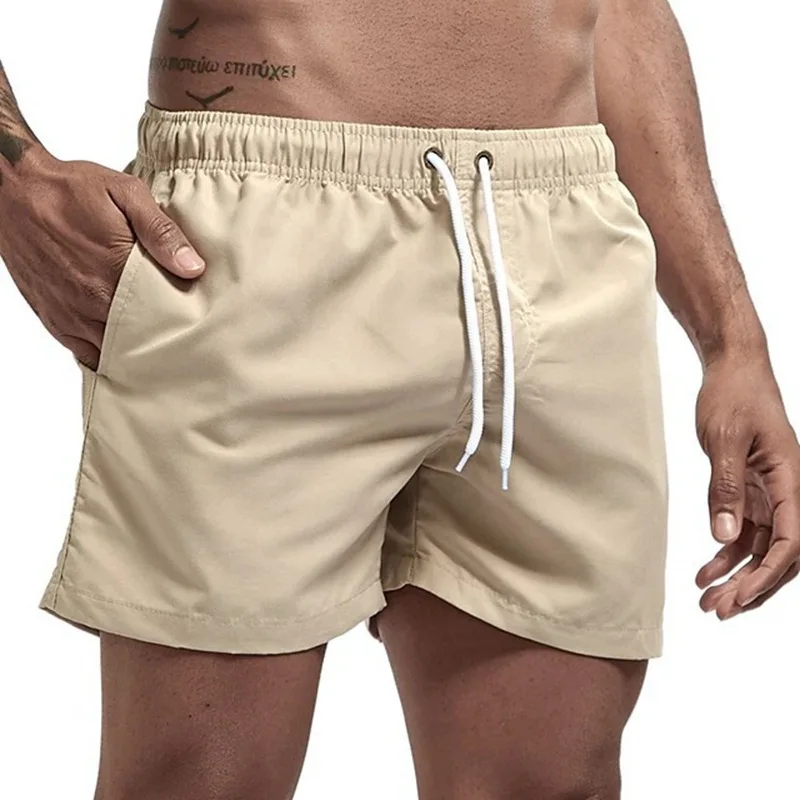2022 Mens Swimwear Solid Swim Trunks Summer Beach Board Shorts with Pockets Quick Dry Men Khaki Running Surfing Swimming Shorts
2022 Mens Swimwear Solid Swim Trunks Summer Beach Board Shorts with Pockets Quick Dry Men Khaki Running Surfing Swimming Shorts