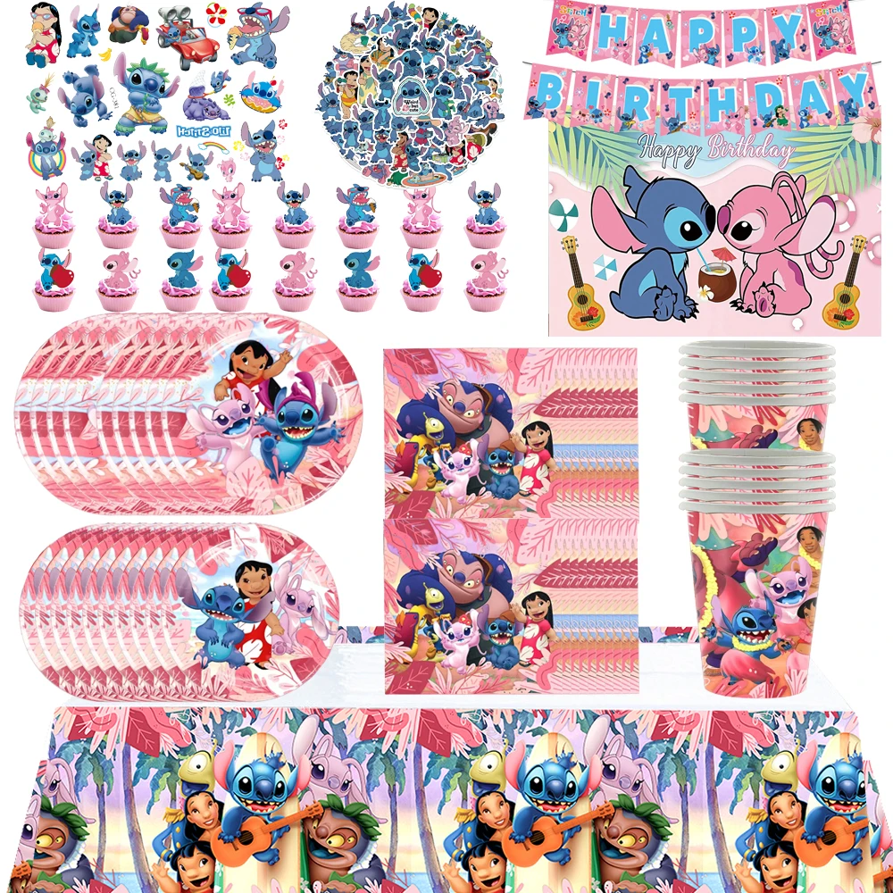 Cartoon Stitch Party Supplies Tableware Paper Plates Napkins Tablecloth Ballon Kids Family Birthday Baby Shower Party Decoration
Cartoon Stitch Party Supplies Tableware Paper Plates Napkins Tablecloth Ballon Kids Family Birthday Baby Shower Party Decoration