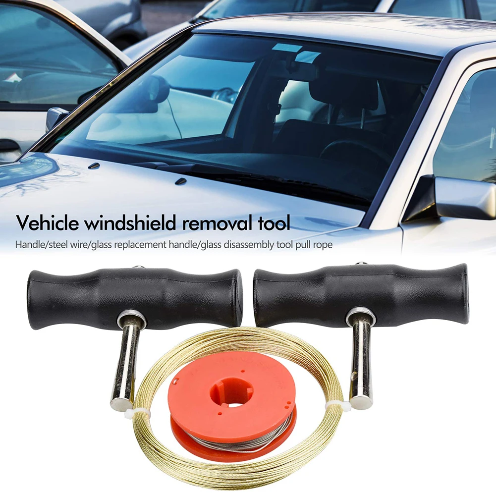4x Car Windshield Removal Tool Windscreen Windo Glass Cutting Wire Handle Black Car High-quality Glass Removal Tools
4x Car Windshield Removal Tool Windscreen Windo Glass Cutting Wire Handle Black Car High-quality Glass Removal Tools