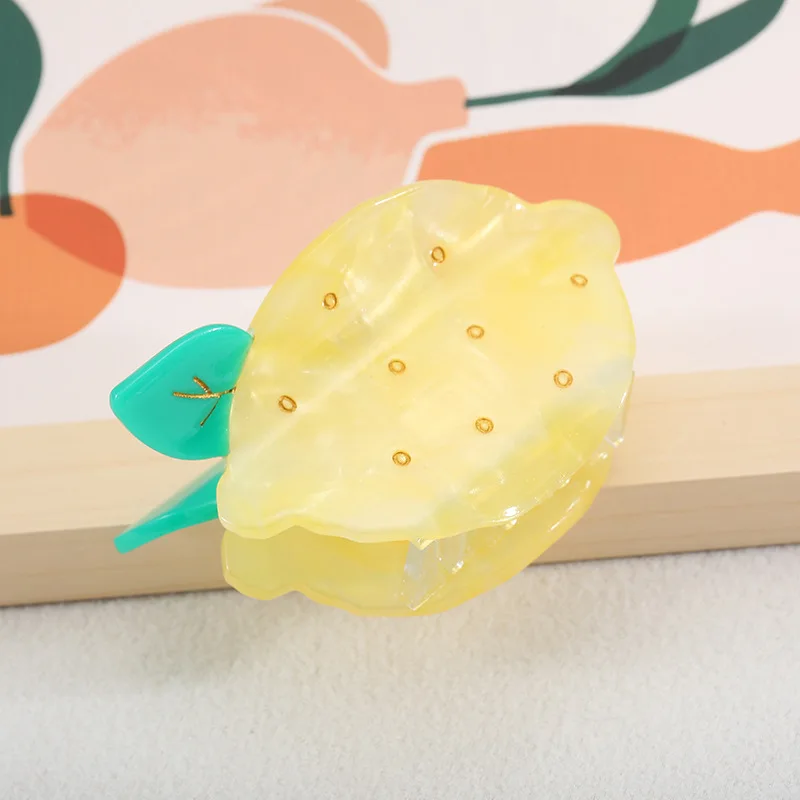 Chic Summer Fruit Lemon Hair Clip for Women Yellow Shark Clip Girl Cellulose Acetate Japanese Hair Accessorie Hairwear Wholesale
Chic Summer Fruit Lemon Hair Clip for Women Yellow Shark Clip Girl Cellulose Acetate Japanese Hair Accessorie Hairwear Wholesale