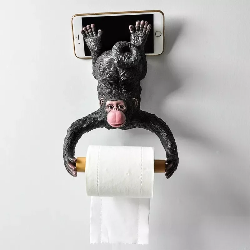 European style bathroom monkey tissue holder Roll holder Toilet paper holder Resin waterproof paper holder wall hanging funny
European style bathroom monkey tissue holder Roll holder Toilet paper holder Resin waterproof paper holder wall hanging funny