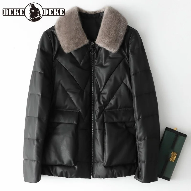 New Sheepskin Winter Down Jacket Outerwear Korean Style Womens Genuine Leather Zippers Loose Fur Collar Casual Fur Coat
New Sheepskin Winter Down Jacket Outerwear Korean Style Womens Genuine Leather Zippers Loose Fur Collar Casual Fur Coat