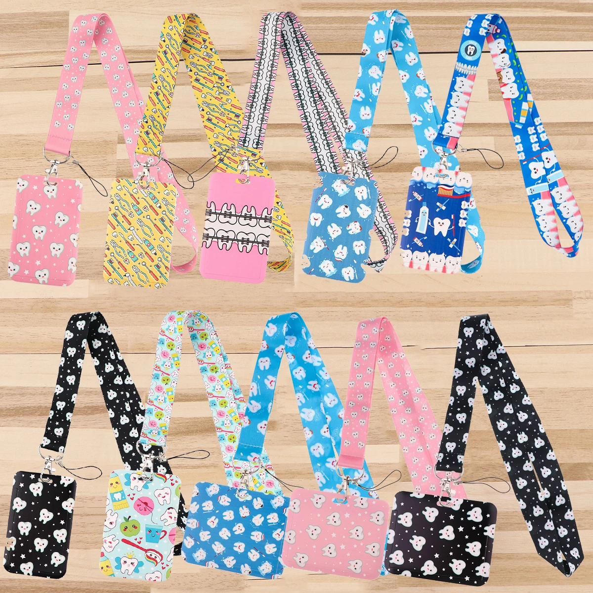 Tooth Dental Pattern Neck Strap Lanyards for Key ID Card Gym Cell Phone Strap USB Badge Holder Rope Doctor Nurse Accessories
Tooth Dental Pattern Neck Strap Lanyards for Key ID Card Gym Cell Phone Strap USB Badge Holder Rope Doctor Nurse Accessories