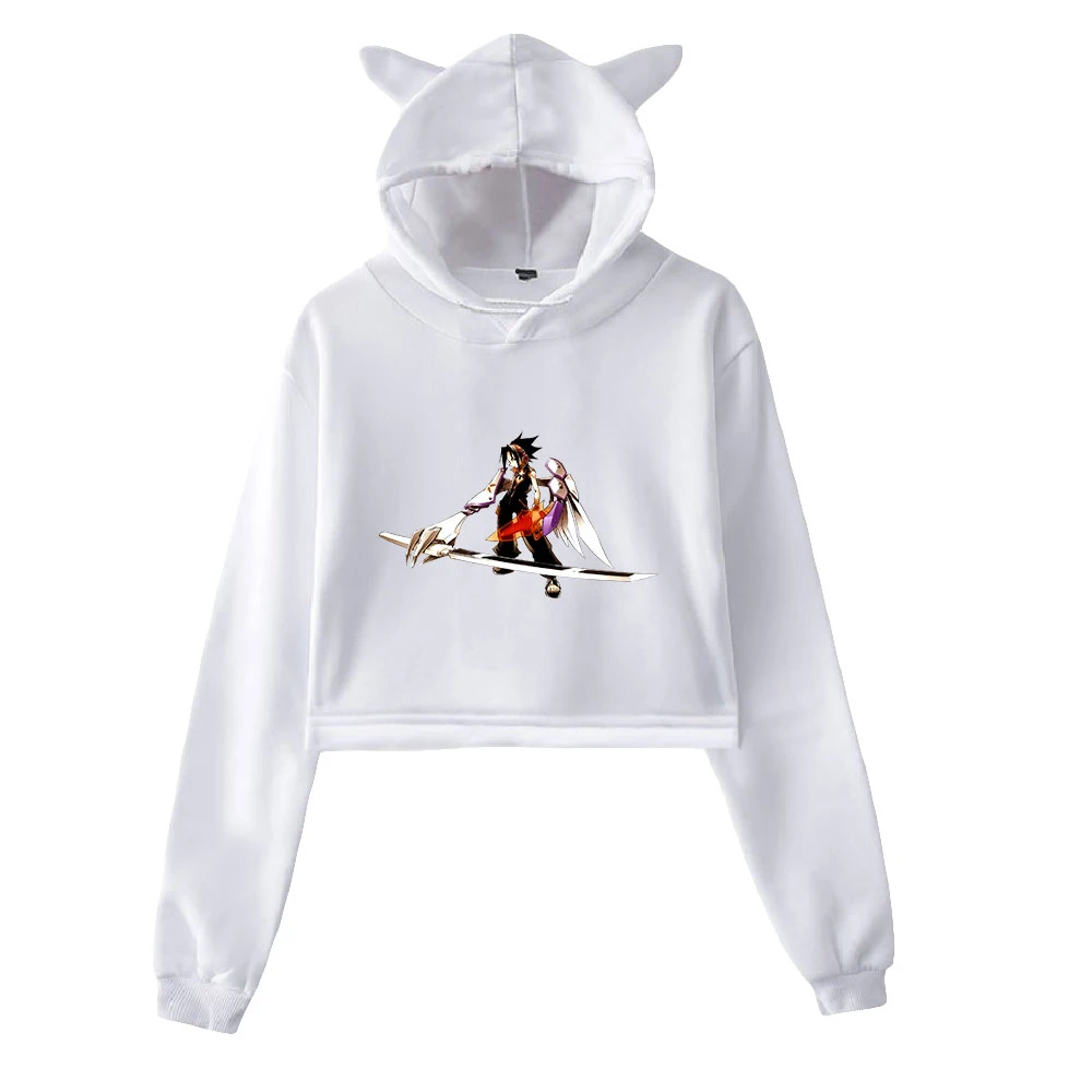 Shaman King YOU ASAKURA Printing Cat Cropped Girl Long Sleeve Pullover Crop Tops Sexy Loose Ins Tide Hoodies
Shaman King YOU ASAKURA Printing Cat Cropped Girl Long Sleeve Pullover Crop Tops Sexy Loose Ins Tide Hoodies