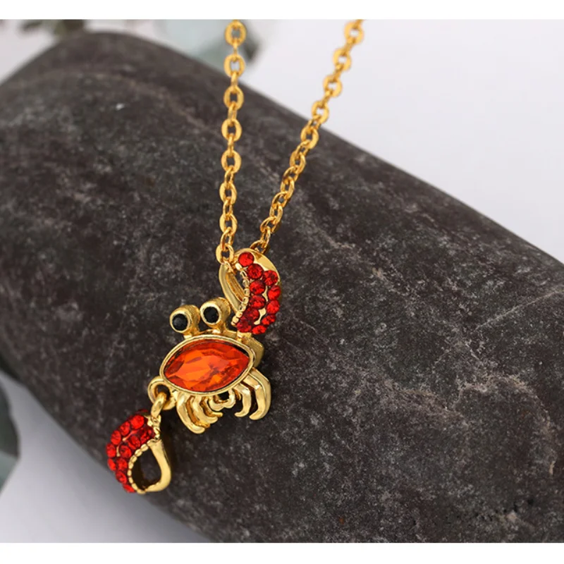 New Simple Lovely Red Crystal Crab Pendant Necklaces Charm Austrian Crystal Necklace Mujer Ocean Series Women Jewelry Wholesale
New Simple Lovely Red Crystal Crab Pendant Necklaces Charm Austrian Crystal Necklace Mujer Ocean Series Women Jewelry Wholesale
