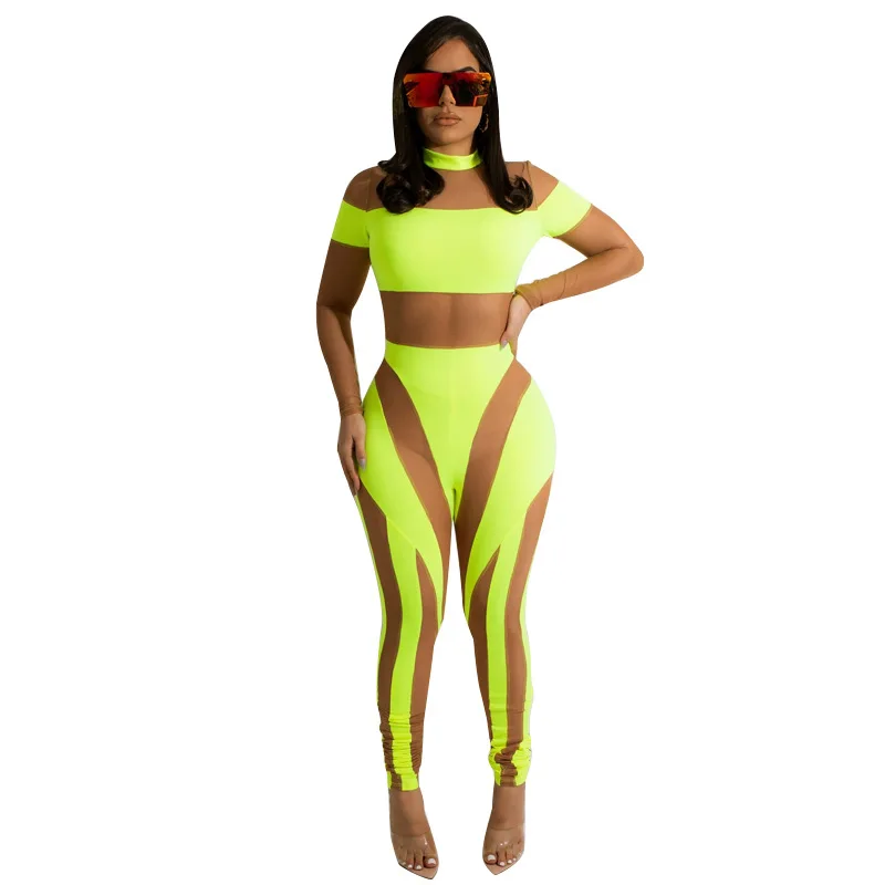 Women's Jumpsuits High stretch mesh stitching sexy jumpsuit nightclub see-through female romper 6 colors
Women's Jumpsuits High stretch mesh stitching sexy jumpsuit nightclub see-through female romper 6 colors