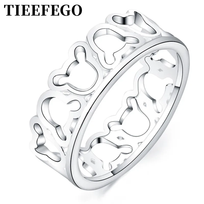 TIEEFEGO 925 Sterling Silver Simple Mickey Ring For Women Fashion Wedding Engagement Party Gift Charm Jewelry
TIEEFEGO 925 Sterling Silver Simple Mickey Ring For Women Fashion Wedding Engagement Party Gift Charm Jewelry