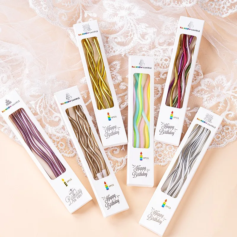 20 Box/Set Rainbow Birthday Candle Romantic Curve Twist Thread Candle Birthday Party Festival Cake Candle Decoration
20 Box/Set Rainbow Birthday Candle Romantic Curve Twist Thread Candle Birthday Party Festival Cake Candle Decoration