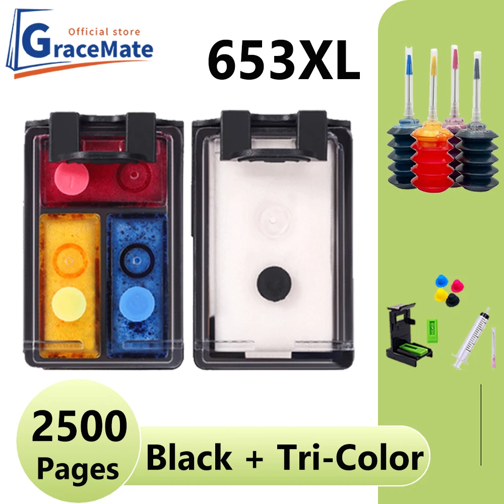 GraceMate 653XL Replacement Cartridge 653 hp for hp 653 hp653 Ink Cartridge for HP Deskjet plus Ink Advantage 6075 6475 Inkjet
GraceMate 653XL Replacement Cartridge 653 hp for hp 653 hp653 Ink Cartridge for HP Deskjet plus Ink Advantage 6075 6475 Inkjet