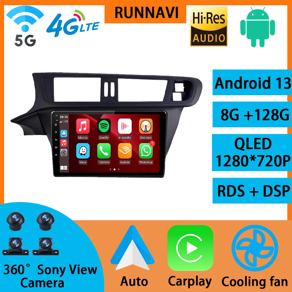 

Android 13 для Citroen C-C3-XR автомобильное радио, стерео, мультимедийный видеоплеер, навигация GPS, беспроводное Carplay, головное устройство QLED DSP BT