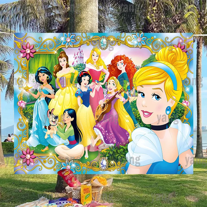 Фон для фотосъемки с изображением принцессы Золушки, Белоснежки, Аладдина, Моаны, Бесплатная Настройка, баннер для вечеринки в честь Дня рождения для девочек
Фон для фотосъемки с изображением принцессы Золушки, Белоснежки, Аладдина, Моаны, Бесплатная Настройка, баннер для вечеринки в честь Дня рождения для девочек