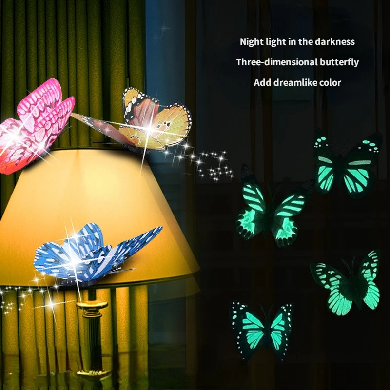 6pcs Luminous Butterfly 3d Stereo Simulation Butterfly Wall Stickers Children's Room Decorative Curtain Refrigerator Stickers
6pcs Luminous Butterfly 3d Stereo Simulation Butterfly Wall Stickers Children's Room Decorative Curtain Refrigerator Stickers