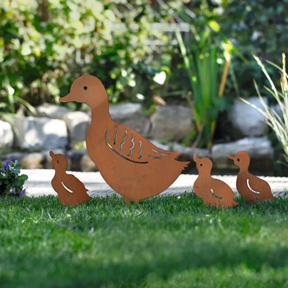 4pcs European Home Retro Rusty Decoration Iron Cute Garden Plugs Wedding Lawn Party Ducks Inserted
4pcs European Home Retro Rusty Decoration Iron Cute Garden Plugs Wedding Lawn Party Ducks Inserted